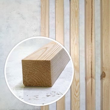 Брусок 1-2 сорт 50x50x6000 строганый, тех.сушки