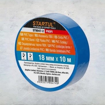 Изолента ПВХ 18ммх10м синяя STARTUL PROFI (130 мкм)