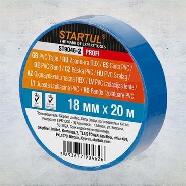 Изолента ПВХ 18ммх20м синяя STARTUL PROFI (130 мкм)