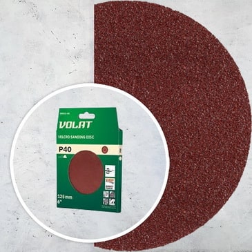 Шлифлист 125мм круг Р40 д/дерева ВОЛАТ