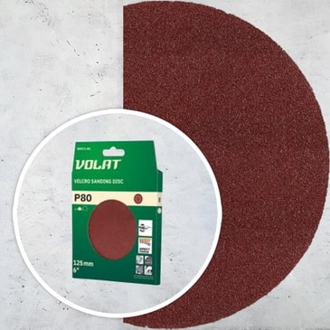 Шлифлист 125мм круг Р80 д/дерева ВОЛАТ
