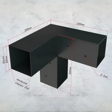 Коннектор угловой 100×100