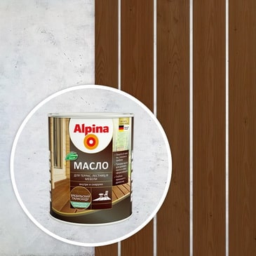 Масло для террас, лестниц и мебели Alpina, палисандр, 0,75 л