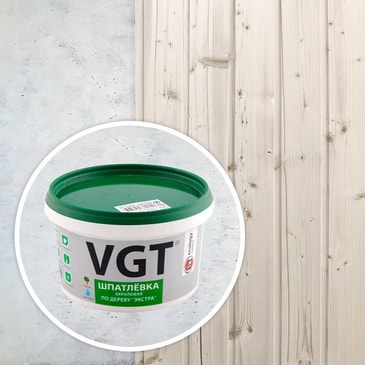 Акриловая шпатлевка по дереву VGT Экстра, белая, 0,3 кг