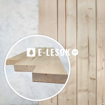 Террасная доска, хвойных пород А 35x124x6000