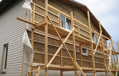 Обрешетка внешних стен из бруска