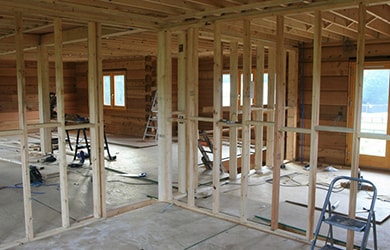 Каркасные перегородки из бруска