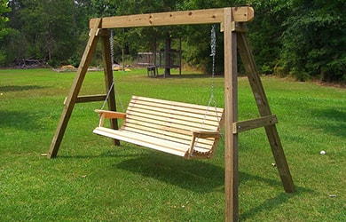 Садовые качели из бруска