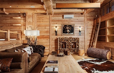 Строганая доска в отделке интерьера