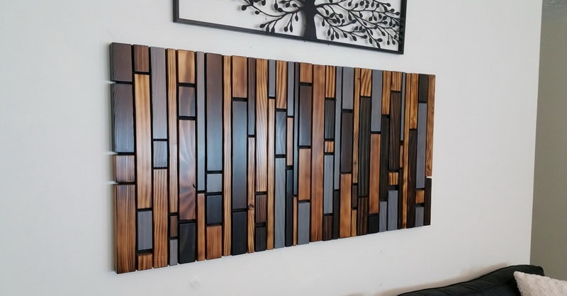 деревянные панно на стену фото в интерьере